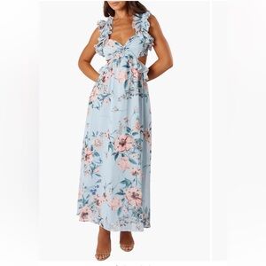 Petal & Pup Blue Sweetheart Maxi Sundress